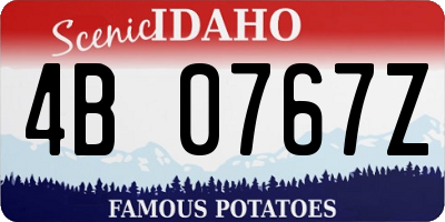 ID license plate 4B0767Z
