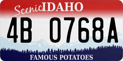 ID license plate 4B0768A