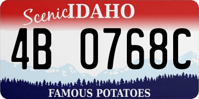 ID license plate 4B0768C