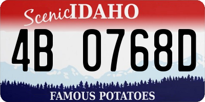 ID license plate 4B0768D