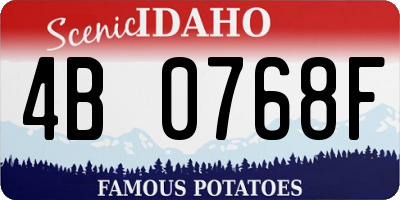 ID license plate 4B0768F