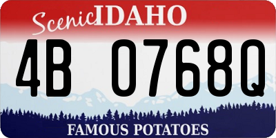 ID license plate 4B0768Q