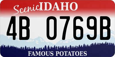 ID license plate 4B0769B