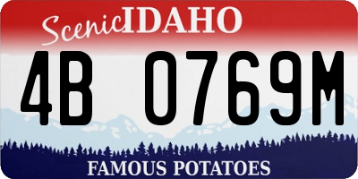ID license plate 4B0769M