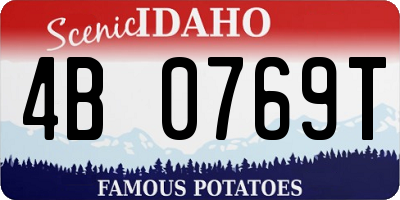 ID license plate 4B0769T