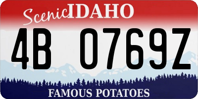 ID license plate 4B0769Z