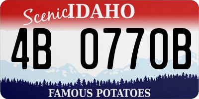ID license plate 4B0770B