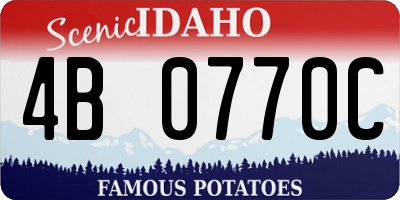 ID license plate 4B0770C