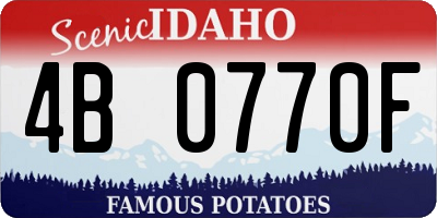 ID license plate 4B0770F