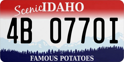 ID license plate 4B0770I