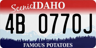 ID license plate 4B0770J