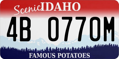 ID license plate 4B0770M