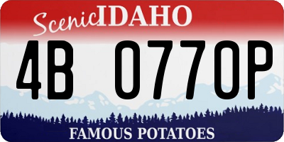 ID license plate 4B0770P