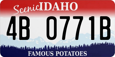 ID license plate 4B0771B