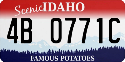 ID license plate 4B0771C