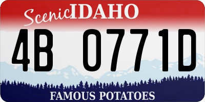 ID license plate 4B0771D