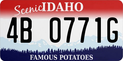 ID license plate 4B0771G