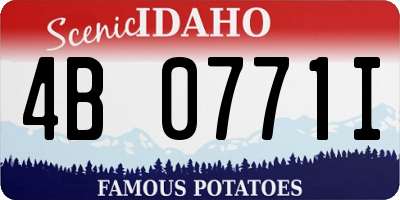 ID license plate 4B0771I