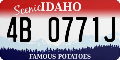 ID license plate 4B0771J