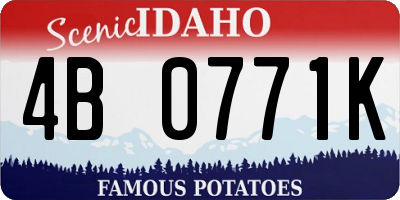 ID license plate 4B0771K