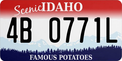 ID license plate 4B0771L