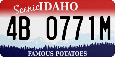 ID license plate 4B0771M