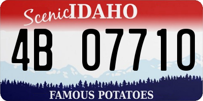 ID license plate 4B0771O