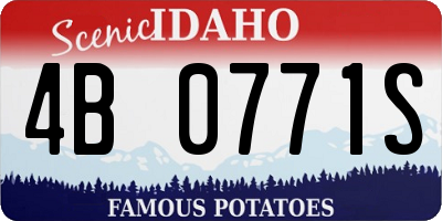 ID license plate 4B0771S