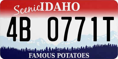 ID license plate 4B0771T