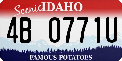 ID license plate 4B0771U