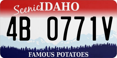 ID license plate 4B0771V