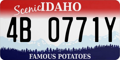 ID license plate 4B0771Y