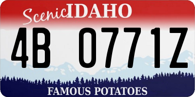ID license plate 4B0771Z