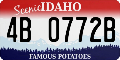 ID license plate 4B0772B