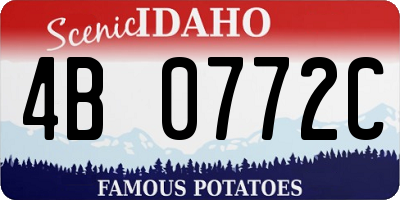 ID license plate 4B0772C