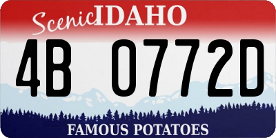 ID license plate 4B0772D