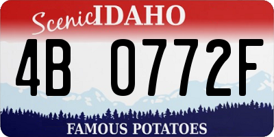 ID license plate 4B0772F