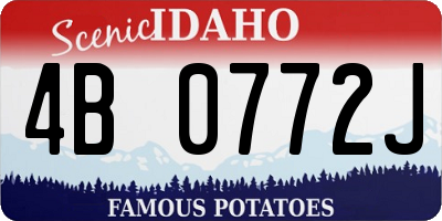 ID license plate 4B0772J