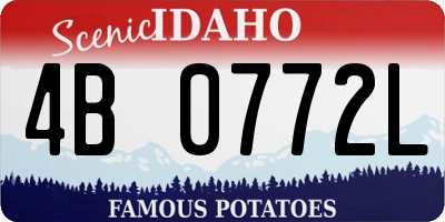 ID license plate 4B0772L