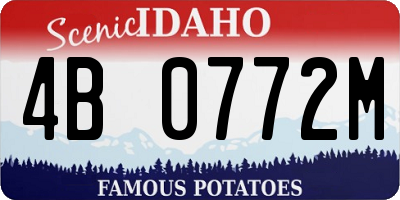 ID license plate 4B0772M