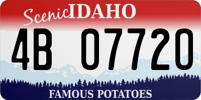 ID license plate 4B0772O