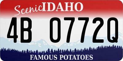 ID license plate 4B0772Q