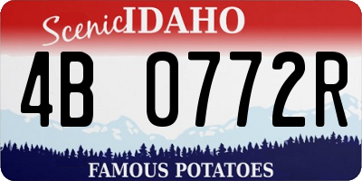 ID license plate 4B0772R