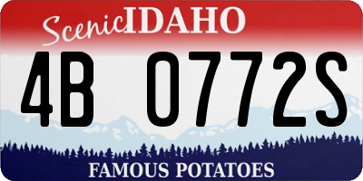 ID license plate 4B0772S