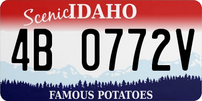 ID license plate 4B0772V