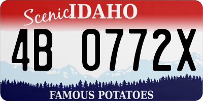 ID license plate 4B0772X