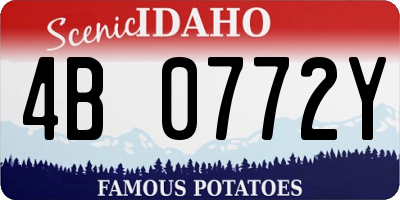 ID license plate 4B0772Y