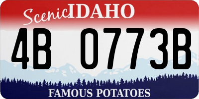 ID license plate 4B0773B