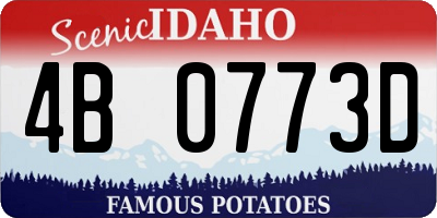 ID license plate 4B0773D