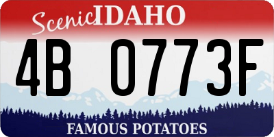 ID license plate 4B0773F